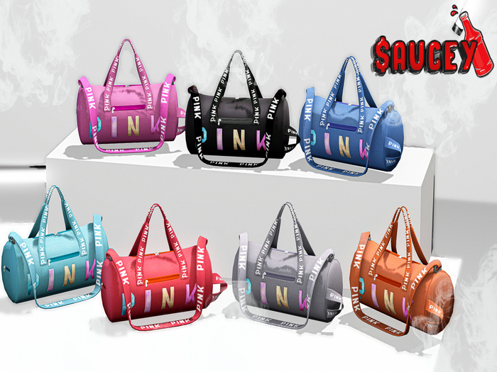 $aucey- Pink Duffle Bag(Red) 