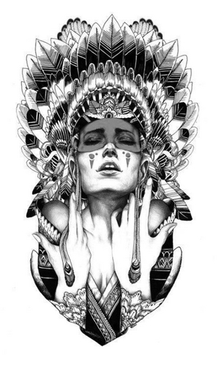 CSD - Indian Woman (Back Tattoo)