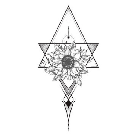 CSD - Flowers and Triangles (Back Tattoo)