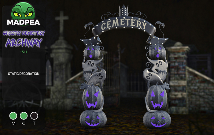MadPea Ghostly Cemetery Archway