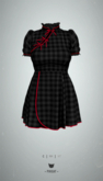 -Pixicat- Miya Dress (PlaidBlack)