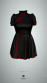 -Pixicat- Miya Dress (LeatherBlack)