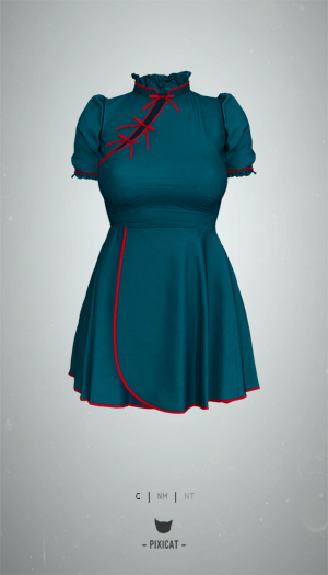 -Pixicat- Miya Dress (GreenDark)