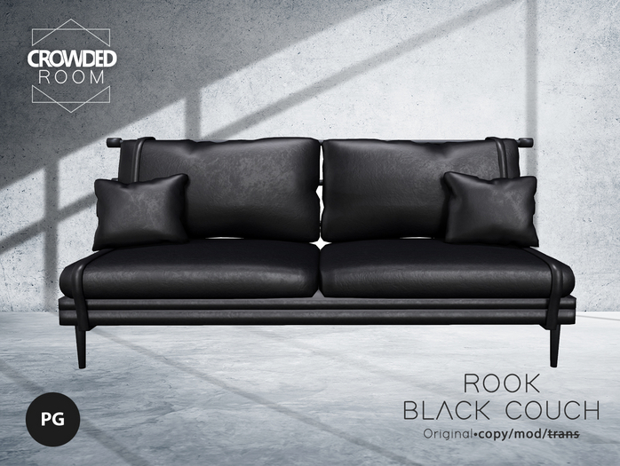 Crowded Room - Rook Black Couch - PG 