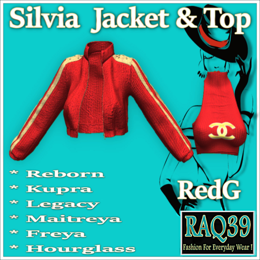 [R39] Silvia Jacket & Top-RedG