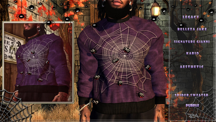 R2A-SPIDER SWEATER PURPLE