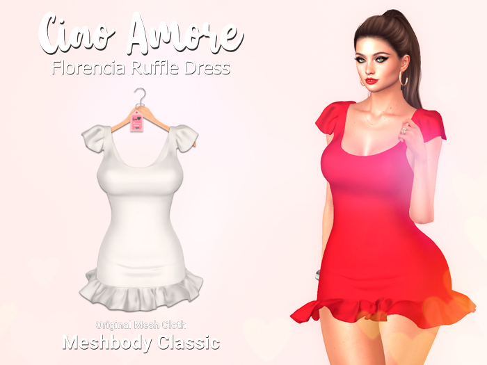 Ciao Amore! - Florencia Ruffle Dress White