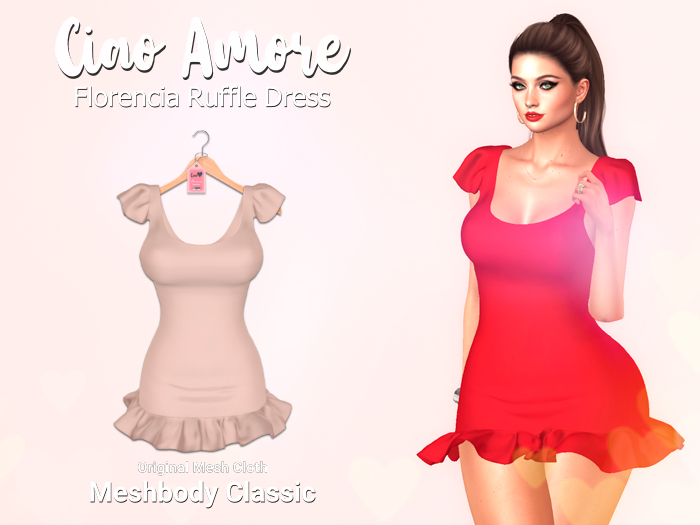 Ciao Amore! - Florencia Ruffle Dress Sand