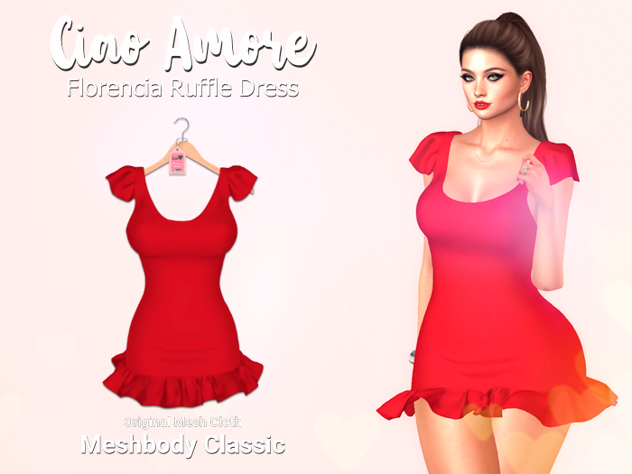 Ciao Amore! - Florencia Ruffle Dress Red