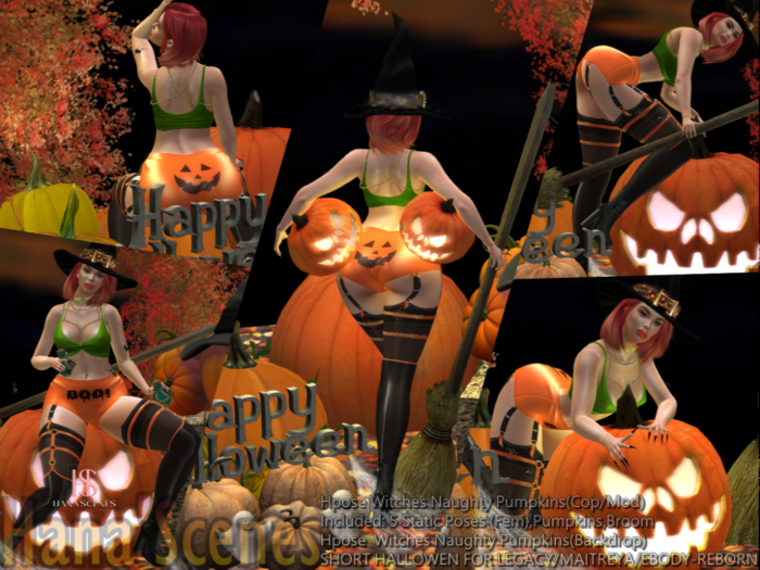 Hpose Witches Naughty Pumpkins