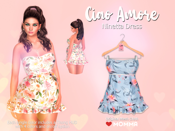 Ciao Amore! - Ninetta Dress Slate Flowers