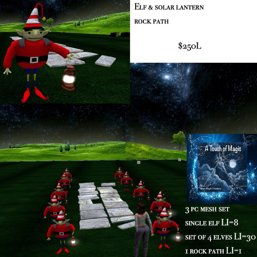 ELF SOLAR LANTERN & PATH SET-BOX