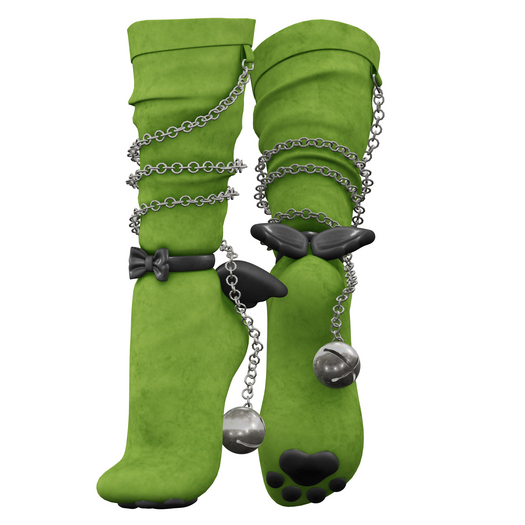 dewyPLUSH // Kitty Socks [GREEN]