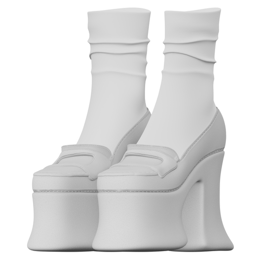 dewyPLUSH // Mocca Platform Heels [WHITE]
