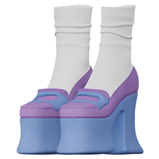 dewyPLUSH // Mocca Platform Heels [LILAC]