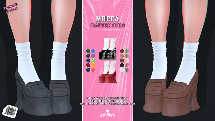 dewyPLUSH // Mocca Platform Heels [FATPACK]