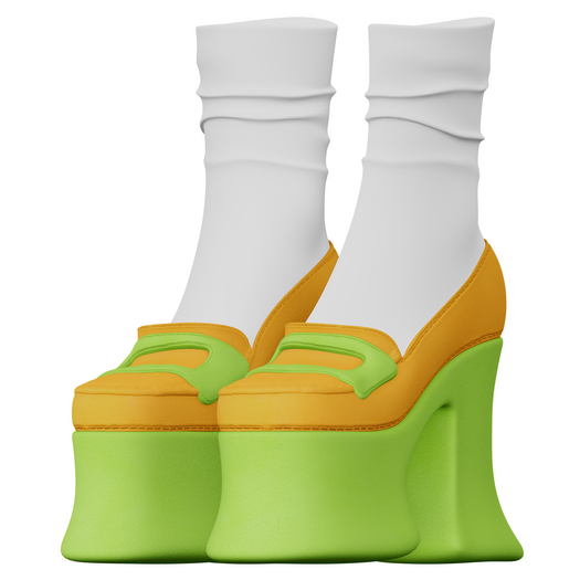 dewyPLUSH // Mocca Platform Heels [ORANGE]