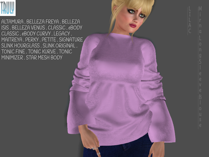 TRULY Mirna Long Sleeve Blouse LILAC