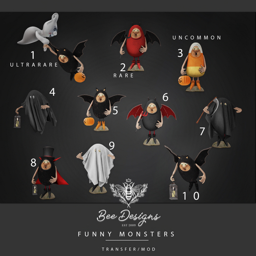 Funny Monsters - common 08 - Bee Designs