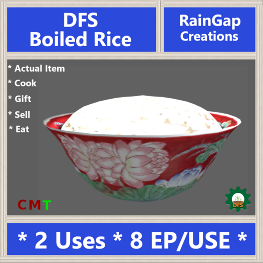 DFS Boiled Rice ACTUAL ITEM (2 Uses)