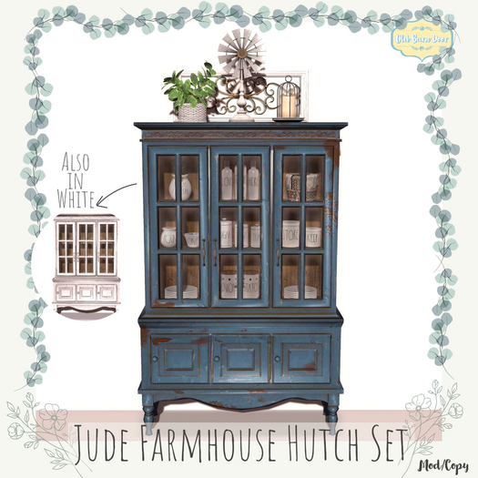 {OBD} Jude Farmhouse Hutch Set