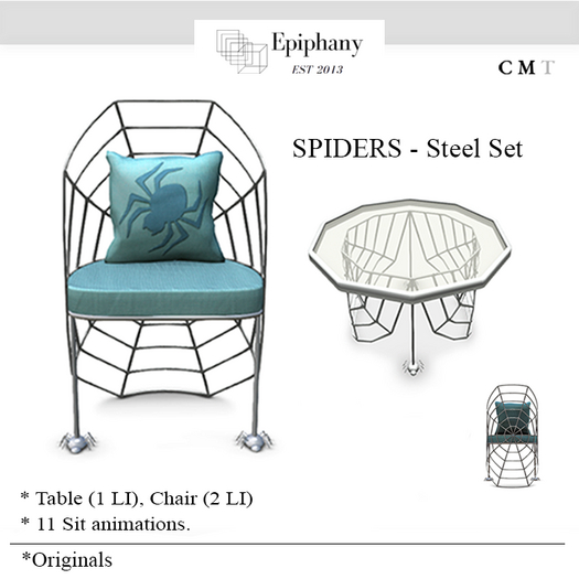 SPIDERS - Dining Table N Chair Set - Steel