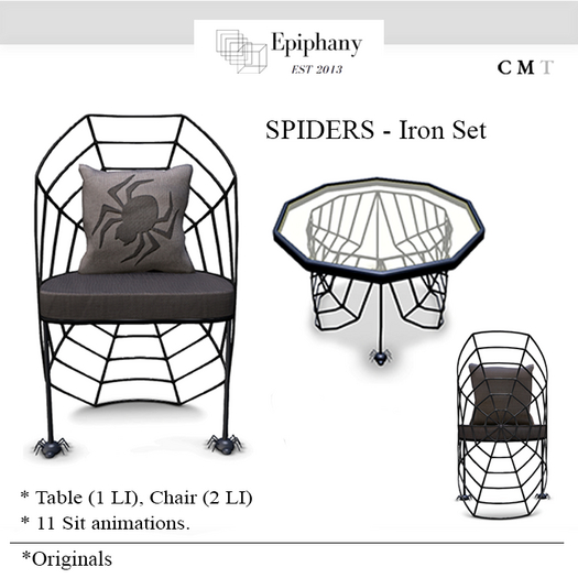 SPIDERS - Dining Table N Chair Set - Iron
