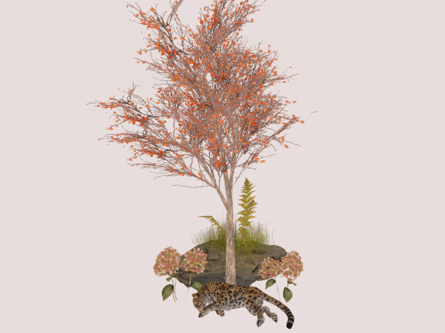 autumn Tree with Jaguar
