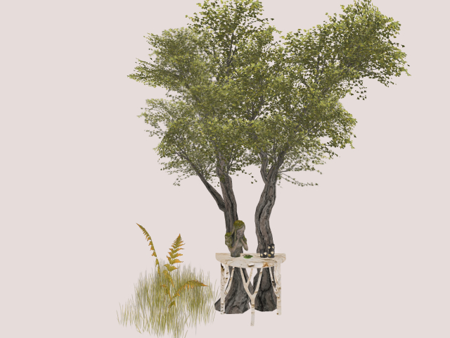 Tree With Crying Girl