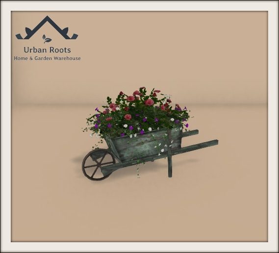 UR Vintage Roses Wheelbarrow Planter Package