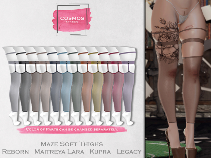 [COSMOS] Kalila Maze Stockings Matte / 12 Colors Fatpack Demo