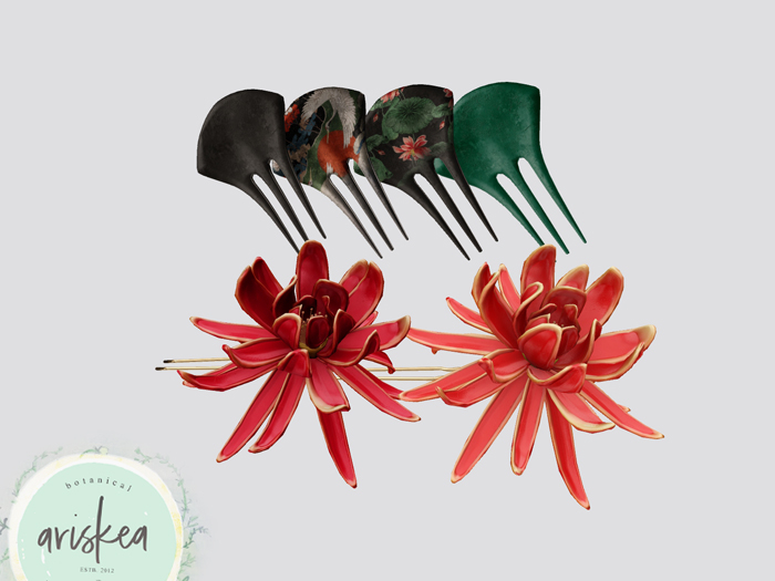 Ariskea [Eiko] Lotus Flower Hair Pin  [Pack4]
