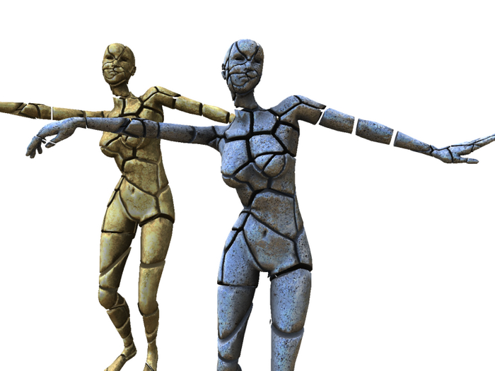 BOX ESTATUA MUJER ROTA