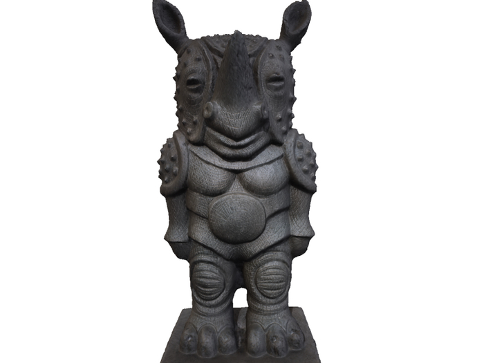 BOX ESTATUA RINOCERONTE METAL