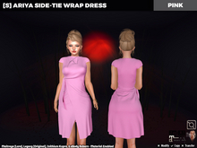 [S] Ariya Side-Tie Wrap Dress Pink