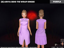 [S] Ariya Side-Tie Wrap Dress Purple