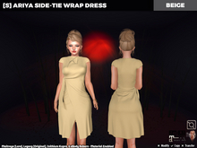 [S] Ariya Side-Tie Wrap Dress Beige