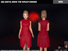 [S] Ariya Side-Tie Wrap Dress Red