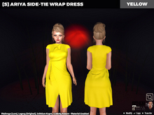 [S] Ariya Side-Tie Wrap Dress Yellow