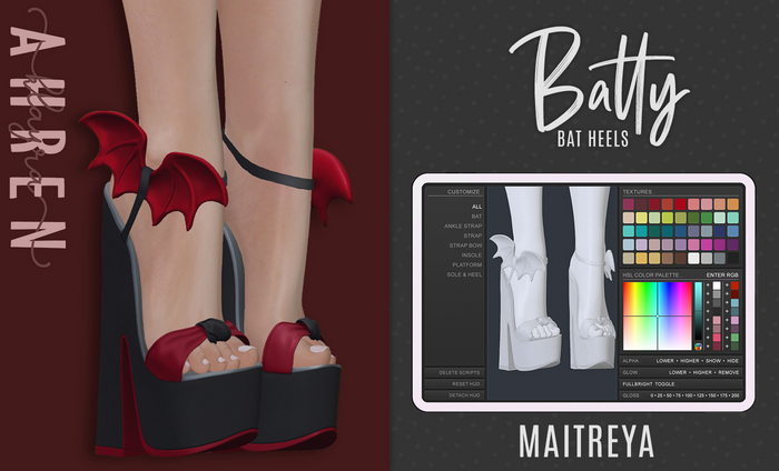 [KA][Batty Heels & HUD][Maitreya]