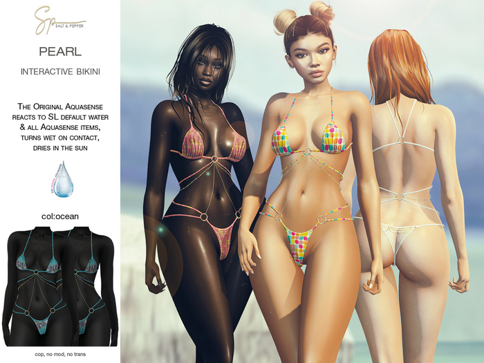 S&P Pearl bikini interactive ocean - Lara + Petite, Legacy + Perky, Reborn