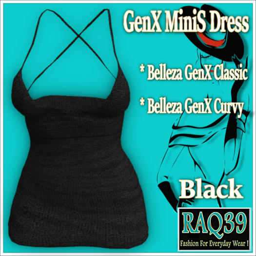 [R39] GEN X MiniS Dress-Black