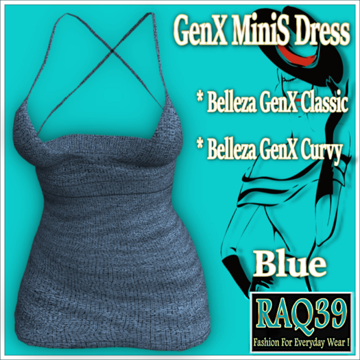 [R39] GEN X MiniS Dress-Blue