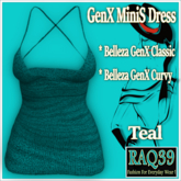 [R39] GEN X MiniS Dress-Teal
