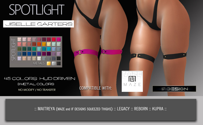 SPOTLIGHT - JISELLE GARTERS (DEMO Available In-World) 
