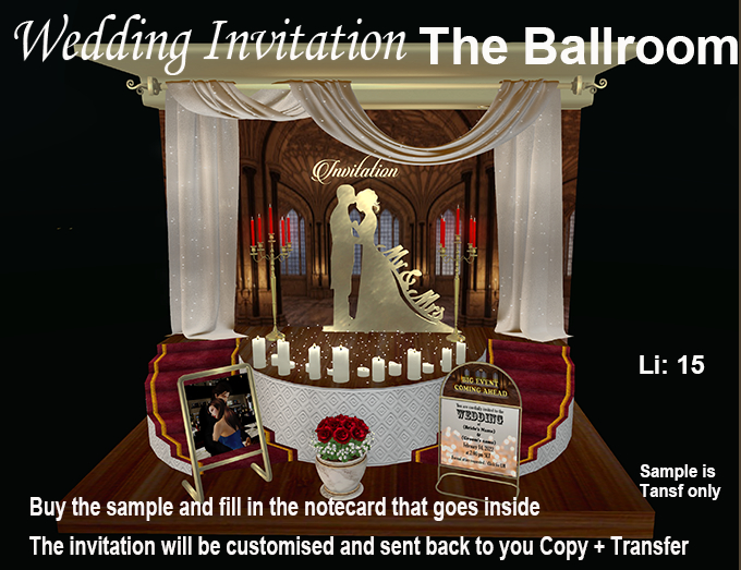 S55 wedding invitation -The Ballroom