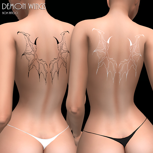 tattoo demon wings