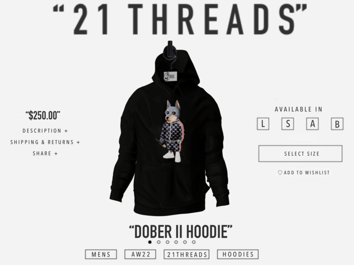 [21 THREADS] "Dober II Hoodie"