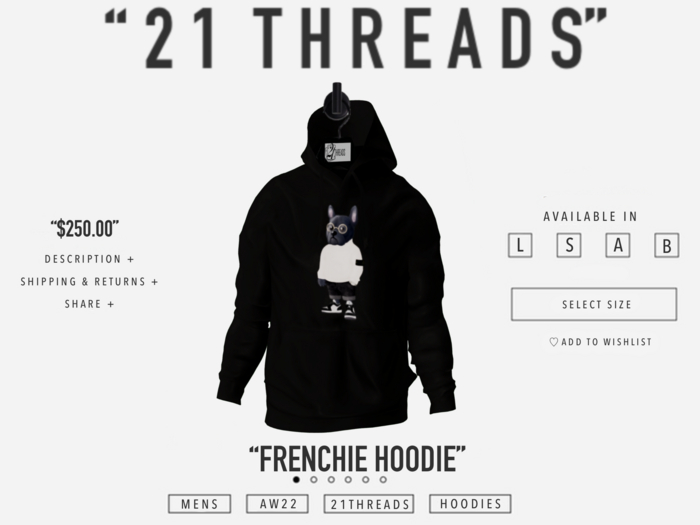 [21 THREADS] "Frenchie I Hoodie"