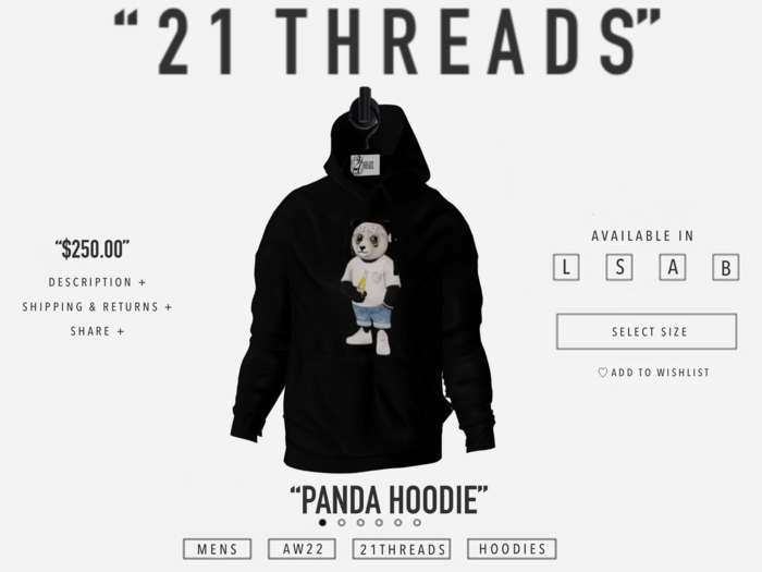 [21 THREADS] "Panda I Hoodie"